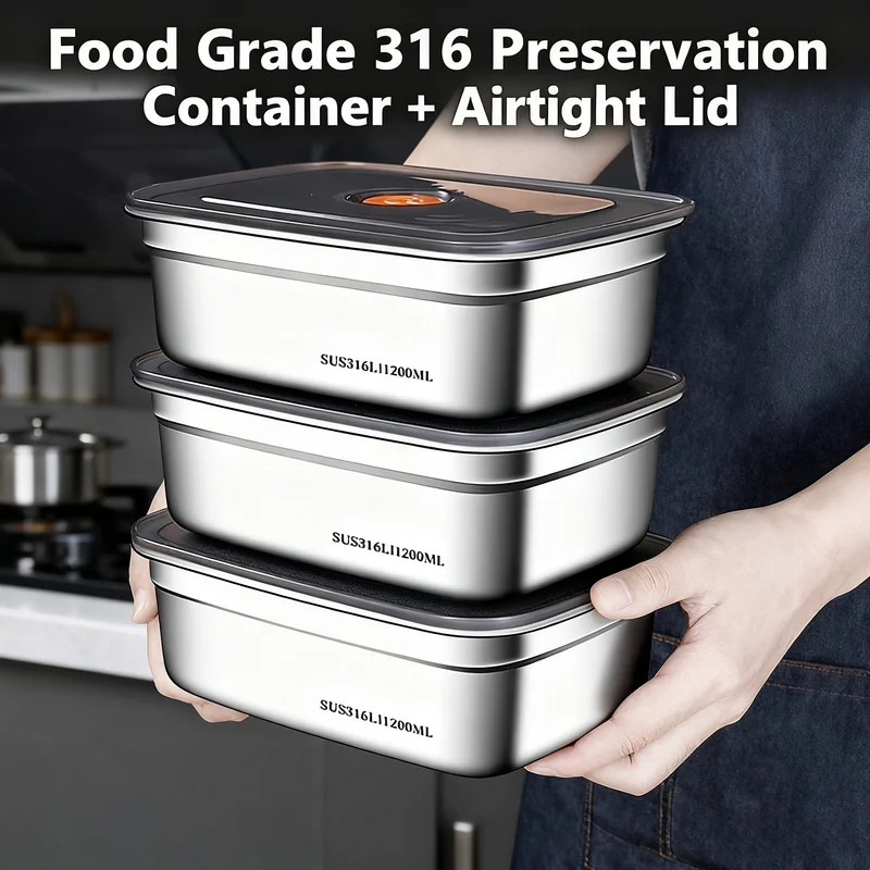 Food Storage Box Large - Boîte à bento en acier inoxydable
