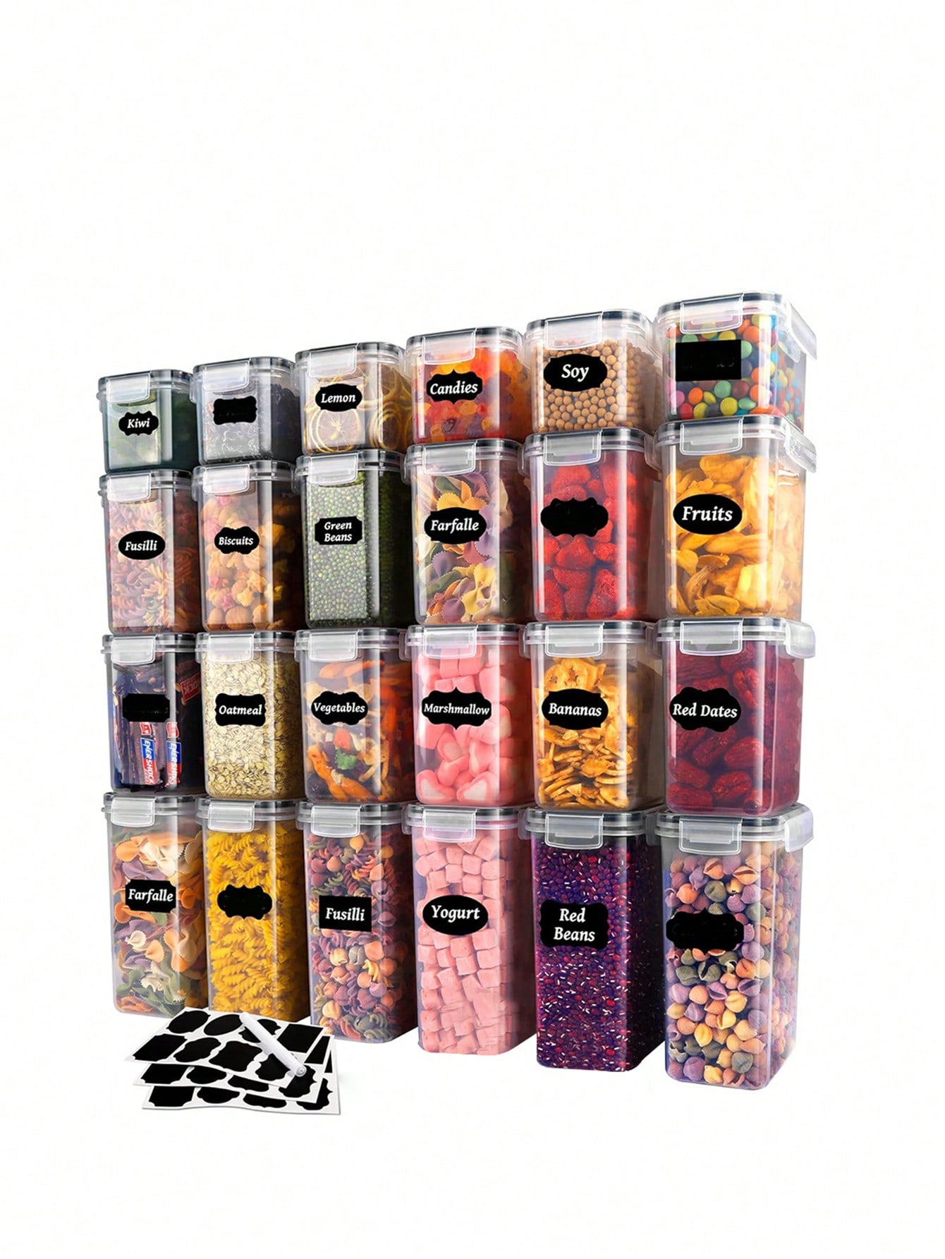 Food Storage No Pantry - 48 récipients hermétiques pour le stockage