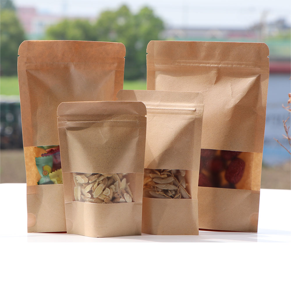 Food Storage Bags Zip Lock Pouch - Sacs en Papier Kraft à Fermeture