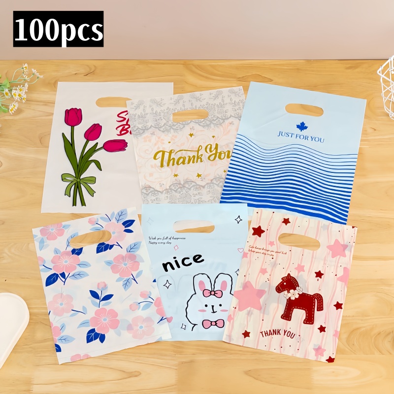 Zebra Food Storage - 100 sacs cadeaux en plastique imprimé