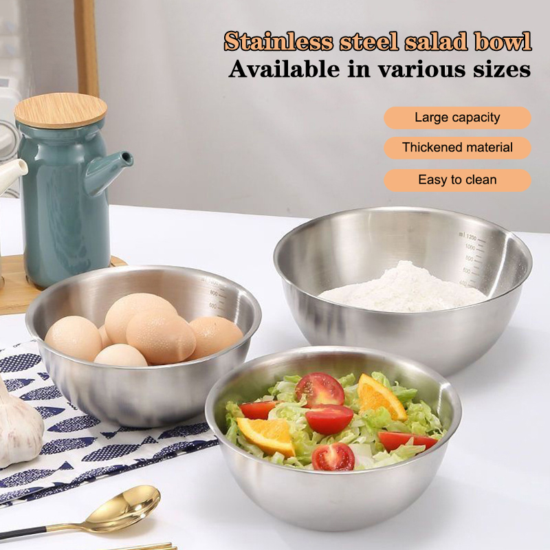 Food Storage Essentials - Ensemble de bols en acier inoxydable