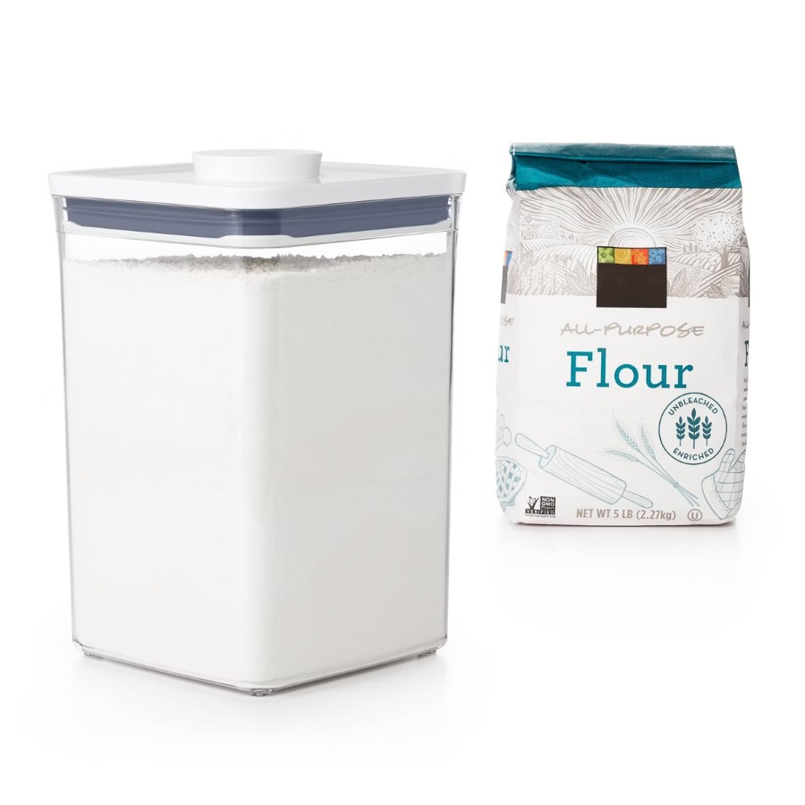 Food Storage No Pantry - Grand récipient de stockage alimentaire carré