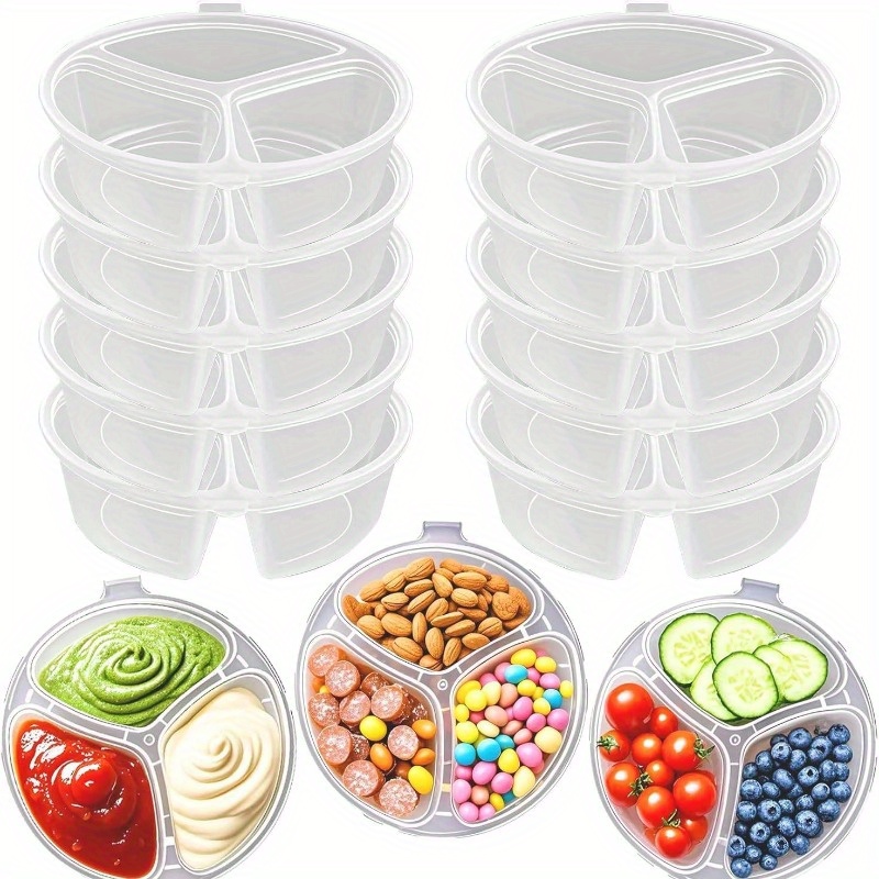 Food Storage For Restaurant - Récipients alimentaires jetables ronds à 3