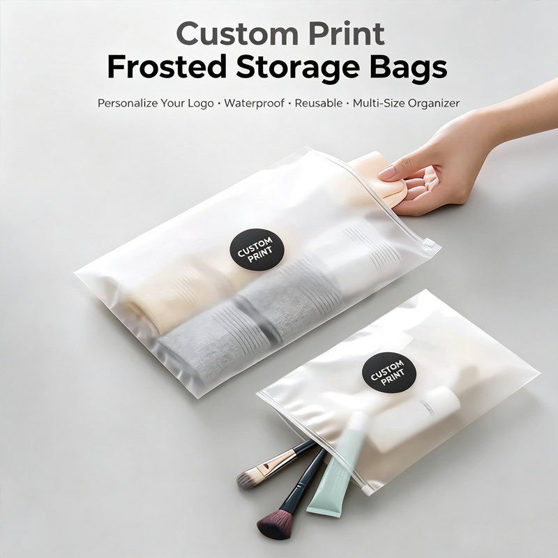 Zebra Food Storage - Sacs à fermeture éclair givrés avec