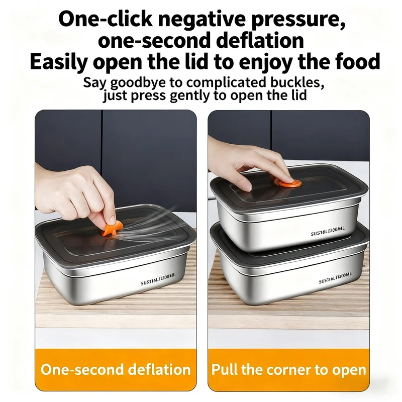 Boîte à bento en acier inoxyda - Food Storage Box Large avis et prix