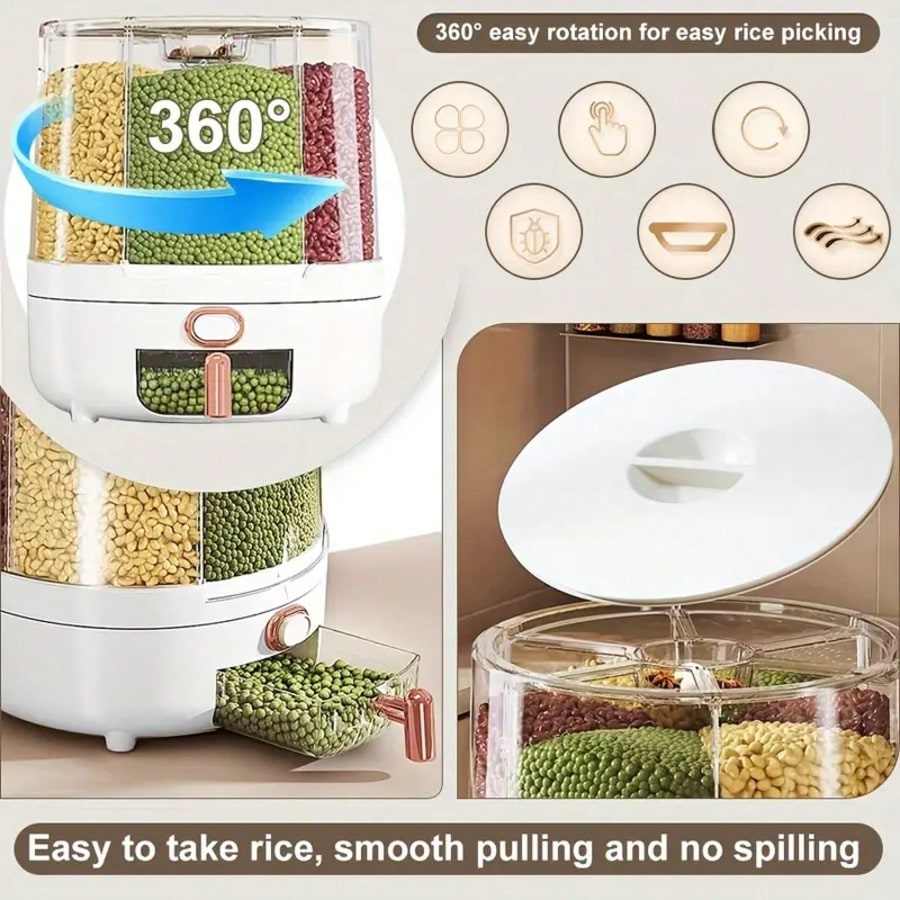6-Grid 360 °   Distributeur de - Food Storage No Pantry avis et prix