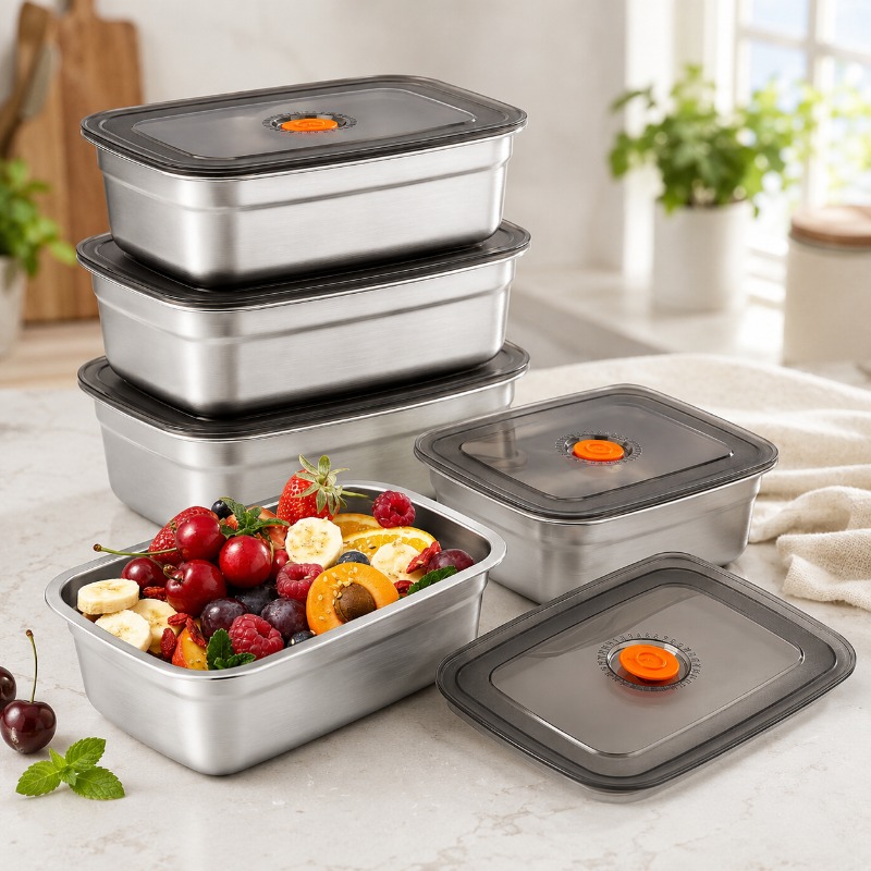 Boîte à bento en acier inoxyda - Food Storage Box Large avis et prix