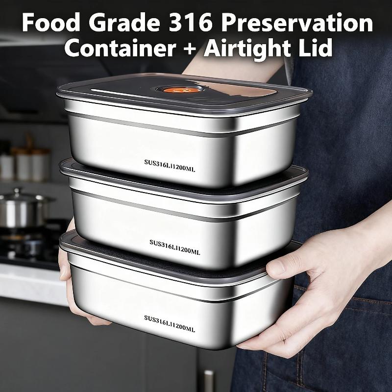 Boîte à lunch en acier inoxyda - Food Storage Box Large avis et prix