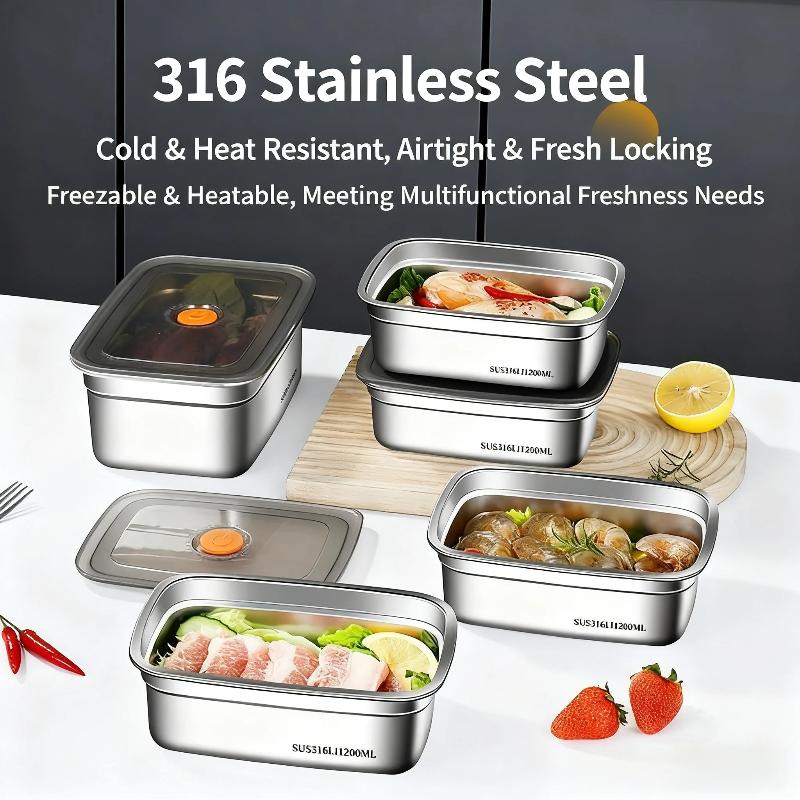 Boîte à lunch en acier inoxyda - Food Storage Box Large avis et prix