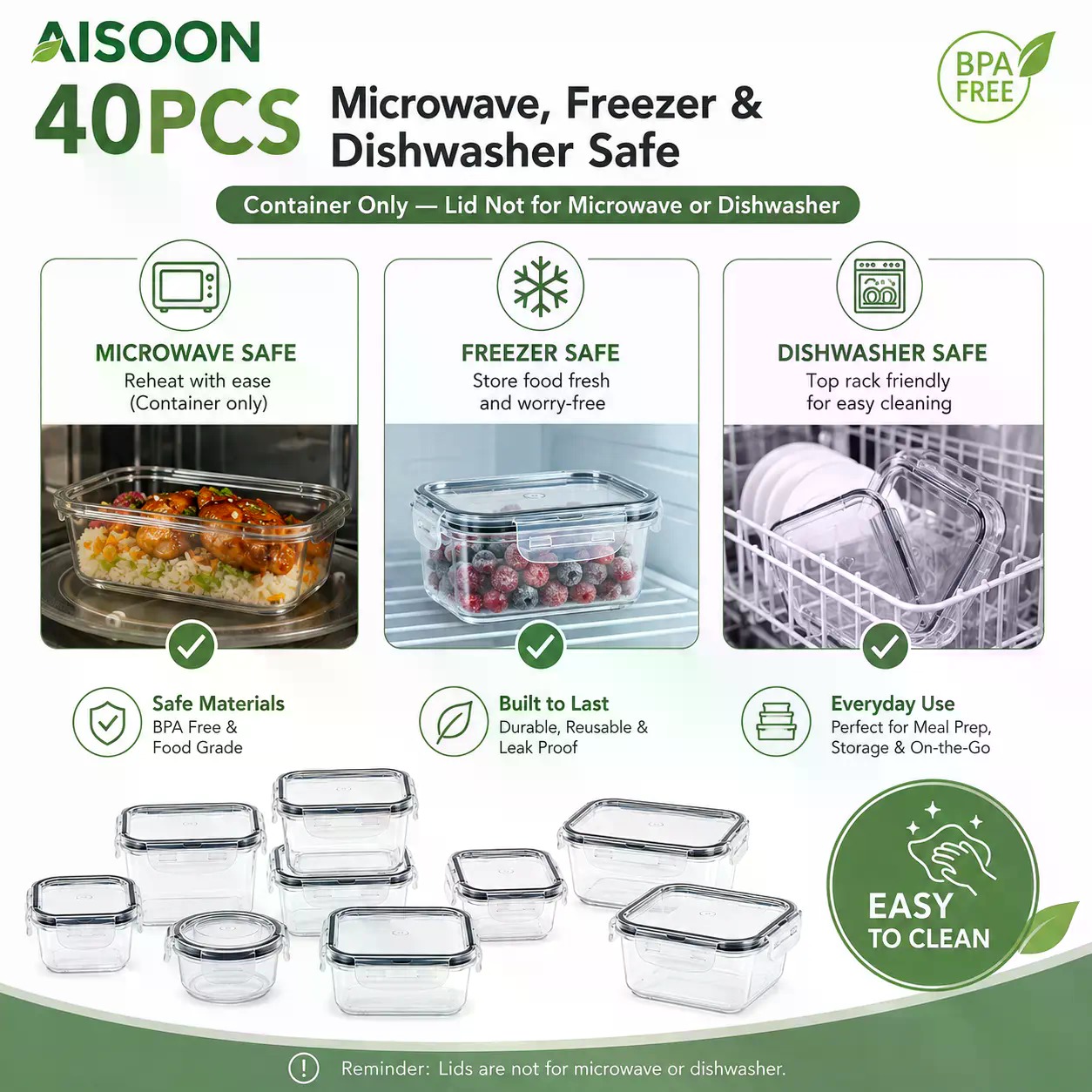 Ensemble de 40 contenants de s - Food Storage Box Large avis et prix